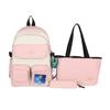 Mochila estilo universitario para niña linda, juego de cuatro piezas, mochila de alto valor, mochila para estudiante universitaria, gran capacidad, mochila escolar casual