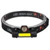Linterna frontal, LED de alta intensidad, recargable, doble fuente de luz, magnética, para senderismo, montañismo, pesca nocturna y trabajo al aire libre