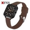 Reloj de Cuarzo Oufani Simple Luminoso de Moda Esfera Cuadrada Resistente al Agua Reloj de Cuarzo Douyin Dropshipping