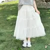 Conjunto de Verão para Meninas 2026 Novo Estilo de Verão Saia Bolo para Menina Grande Conjunto de Duas Peças Fashion com Manga Curta