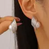 Brincos Grandes de Pérola Rosa Exagerados da Moda Novos Acessíveis Luxo Elegante Senhora Senhoras Exquisitos Populares Estilosos