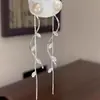 Pendientes Largos de Borla Mariposa Perla Pendientes Nueva Moda Versátil Estilo Coreano Diseño de Hada