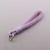 Llavero de cordón de teléfono de peluche colorido en colores macarrón, accesorio de colgante de muñeca para llaves de bolsa