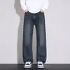 Jeans nuevos para hombre Anyang, casuales y versátiles, colección otoño 2026, pantalones anchos de pierna recta holgados para hombre