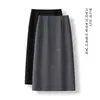 Saia feminina bordada com laço feito sob medida, novo estilo primavera e outono 2026, elegante saia de comprimento médio inspirada na Chanel, super valoriza o corpo