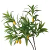 Planta Verde de Simulación Rama de Árbol de Mango Paisajismo de Jardín Planta Verde Falsa Rama Grande con Fruta Fotografía del Hogar Decoración de Planta de Simulación