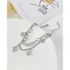 Pulsera Opk Jewelry Moda Personalizada Europea y Americana Doble Cadena Patrón de Fuegos Artificiales Hueco Acero Inoxidable Chapado en Oro Rosa
