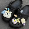 Sapatos felizes de urso com buraco transfronteiriços sapatos flor acessórios de sapato creme de dopamina fivela de sapato fofo de algodão fivela decorativa