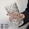 Copa de Vidrio de Diamante para Vino Estilo Europeo Copa para Bebidas Frías Copa de Whisky Copa de Vino Doméstica Estampada Copa para Jugo Café Copa para Beber