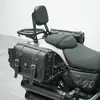 Aplicable a Benda jinjila 450 modificación de parachoques respaldo abatible liberación rápida borde de cuero retro piezas de modificación de bolsa