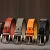 Cinto Masculino Taobao Transfronteiriço Personalidade Tecnologia de Relevo PU Moda Retro Jeans Fivela de Pino Cinto Geração Cabelo