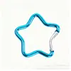 Hebilla colgante personalizada de aleación de aluminio, mosquetón de estrella de cinco puntas, llavero de liberación rápida, hebilla colgante en forma de estrella, hebilla de seguridad, hebilla de mochila, colorido