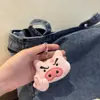 Pingente Chaveiro de Porco Fofo e Criativo, Expressão Emocional Peculiar, Brinquedo de Boneca de Nicho, Presente de Decoração para Mochila