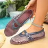 Punto Amazon Bailarinas Planas Huecas para Mujer Cómodas Talla Grande 2026 Verano Malla Slip-ons Venta al por Mayor