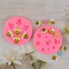 Una variedad de moldes de silicona con forma de abeja para decoración de pasteles de azúcar, moldes de chocolate, arcilla, herramientas de cerámica blanda