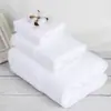 Toallas Específicas para Hotel Cinco Estrellas, Toallas de Algodón Absorbente para Hotel y B&B, Toallas de Baño Blancas, Juego de Tres Piezas con Logotipo Personalizado