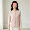 Cárdigan Abrigo de Punto para Mujer, Cuello Redondo, Manga Larga, Nuevo Estilo Otoño/Invierno, Corte Holgado, Adelgazante, Suéter de Punto Trenzado, Blanco, Talla Única