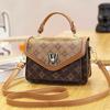 Bolsa Popular de PU 2025 Nova Tendência de Luxo Bolsa de Ombro Único Transversal Feminina Versátil Bolsa Satchel Pequena Quadrada Bolsa Feminina Transfronteiriça