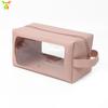 En stock Bolso de Cosméticos de Cuero de PVC Transparente Bolsa de Almacenamiento para Artículos de Tocador de Gran Capacidad Bolsa Multifuncional Portátil con Cremallera