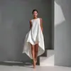 Sitio Independiente de Amazon 2026 Verano Vacaciones Europeas y Americanas Moda Femenina Vestido Asimétrico sin Mangas con Parte Delantera Corta y Parte Trasera Larga