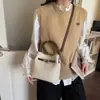 Bolsa Saco Moda Nicho 2026 Nova Bolsa de Ombro Elegante Simples Bolsa de Mão Bolsa Transversal Casual Cor Sólida