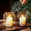 Suporte de Vela Aromaterápica de Ferro Personalizado pelo Fabricante Adereços para Jantar Romântico à Luz de Velas Decoração de Mesa de Jantar Ocidental para Casa Enfeites