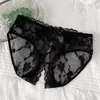 Nuevas y elegantes bragas de encaje para mujer de talla grande, alta elasticidad, seductoras, transparentes, caladas, con lazo, calzones de talla grande de alta elasticidad