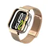 Adecuado para Correa de Reloj Redmi Watch 6, Pulsera con Hebilla Milanés de Acero Inoxidable, Correa de Metal para Smartwatch Redmi 4/5