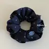 Faixa de Cabelo Dupla Camada Azul Marinho com Bolinhas para Mulheres, Outono e Inverno Coreano, Cabeça de Bola de Alta Qualidade, Acessórios de Cabelo Grandes, Faixa de Cabeça e Elástico
