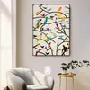 Pintura Decorativa Personalizada Estilo Chino Nuevo Flores y Pájaros Prósperos Estilo Retro Plantas y Flores Pintura de Pared de Fondo para Vestíbulo Pintura Abstracta