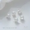 Cuentas Separadoras al por Mayor Plata Chapada en Oro de 14K con Circonia Agujero Grande Separador de Cristal para Pulsera de Hilo DIY Joyería Cuentas Sueltas
