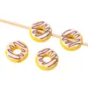 Pulseira de contas soltas de rosquinha em acrílico, corrente para celular, acessórios de joias DIY feitos à mão, atacado do fabricante