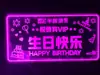 Bar Ktv Luz de Ambiente Letrero Brindis Ejecutivo Grupo Feliz Cumpleaños Letrero Guía Led Letra Luminosa Señal con la Mano