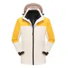 Conjunto de dos piezas de chaqueta elástica mecánica bicolor tres en uno, desmontable, estampado, forro polar, engrosado, ropa de trabajo, logo personalizable
