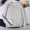 Novo suéter de pescoço redondo cor sólida algodão puro terry camisa de fundo outono plus size personalizado logotipo impresso bordado macacão