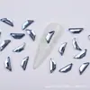 Arte de Uñas Forma de Fondo Plano Diamante Azul Hielo Azul Claro Celebridad de Internet Gota de Agua Cuadrado Amor Octágono Joyería