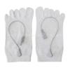 Meias Condutoras de Fibra de Prata para Fisioterapia com Cinco Dedos Meia Condutora de Fibra de Prata Instrumento de Fisioterapia Eletrodo de Massagem Eletroterapia por Pulso Dedo Dividido