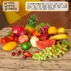 Adornos de modelo de fruta simulada, juego de verduras de plástico con peso, alimento de manzana, decoraciones de frutas y verduras, accesorios de fotografía