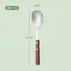 Cuchara de servir de acero inoxidable y palo de rosa 304, Colador de servir, Palillos de servir, Juego de tres piezas de vajilla pública para reuniones familiares