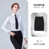 Camisa de manga larga profesional de negocios para hombre y mujer, camisa ejecutiva para hombre de servicio civil, ropa de trabajo bancaria para mujer que no necesita planchado
