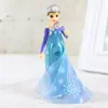 Decoración de pastel de dibujos animados Frozen Aisha Anna Princesa Sakura tarjeta de copo de nieve inserción fiesta de cumpleaños enchufe