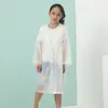 Impermeable Infantil Eva No Desechable 18 Seda 5-12 Años Engrosado y Largo Impermeable Poncho Infantil Boca Plana Escarchada