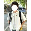 Camisa Bordada Floral de Manga Corta para Hombre, Marca de Verano de Moda, Diseño Holgado, Estilo Casual, Camisa Holgada y Versátil para el Trabajo