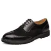 Otoño 2023 Nuevos Zapatos Brogue para Hombre Zapatos de Cuero Formales de Negocios para Hombre Zapatos Casuales Retro Británicos Transfronterizos Talla Grande