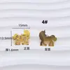 Colgante de Pony de Acero de Titanio con Moneda de Cobre, Etiqueta Pequeña DIY de Año Nuevo, Año del Caballo, Hazte Rico Inmediatamente, Accesorio con Galvanoplastia al Vacío de Oro de 18 Quilates