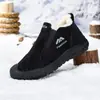 Zapatos de Algodón Cálido de Lana Nuevos de Invierno para Hombre Engrosados Antideslizantes Casuales Slip-on Botas de Nieve Zapatos de Papá Dropshipping