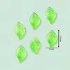 Colgante Pequeño Transparente de Acrílico Hojas Verdes Simuladas Accesorios para Joyería DIY Colgante para Collar Pendientes Colgante Colgante
