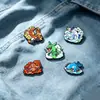 Broche de Aleación de Bestia Mítica de Dibujos Animados Japoneses Dragón Volador Ave Fénix Monstruo Marino Decoración de Mochila Insignia Metálica de Goteo de Aceite