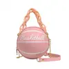 Bolsa de Balón Personalizada 2025 Nueva Bolsa para Mujer Moderna Cadena Bolsa de Baloncesto Versátil Ins Bolso Cruzado Bolso Pequeño