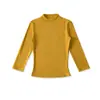Ap25398-25 Novo Estilo de Verão Estilo Europeu e Americano Manga Três Quartos Gola Alta Meia Cor Sólida Elegante Slim Camiseta Básica
